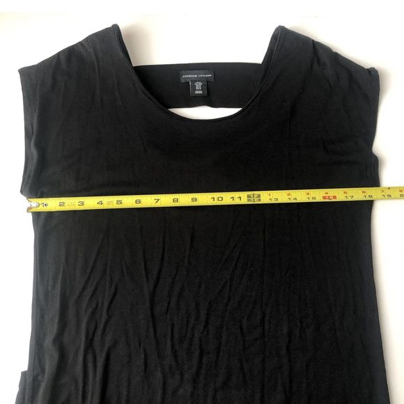 Adrienne Vittadini Black dress sleeveless women’s size Medium Back Cut Out - Picture 12 of 16
